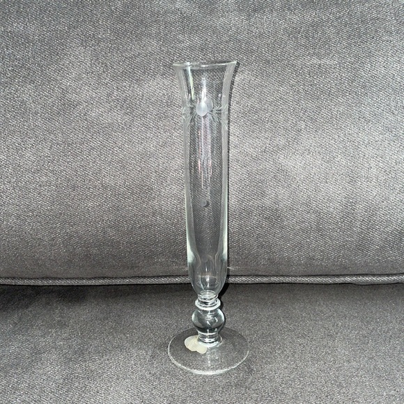 National Potteries Company Other - Vintage National Potteries Etched Glass footed Bud Vase.